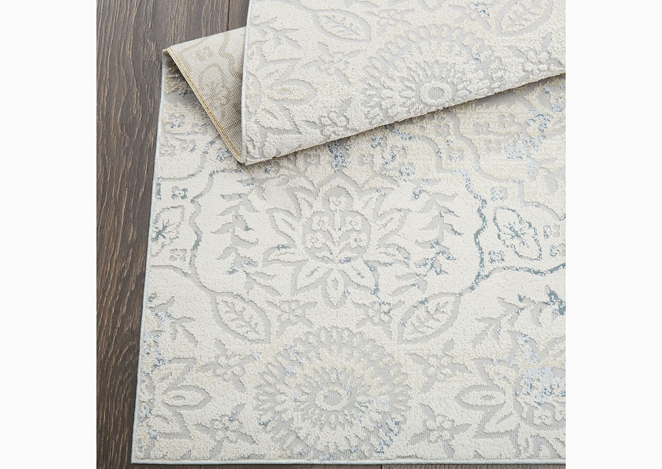 Home Dynamix Christian Siriano Brooksville Charleston Transitional Area Rug 31"x47" Textured Ivory/Gray/Blue,Home Dynamix